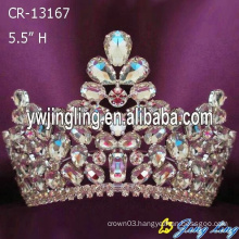 Big Large Clear Stone Pageant Crown